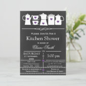 Kalkbrett Lager der Küche Brautparty Einladen Einladung (Stehend Vorderseite)