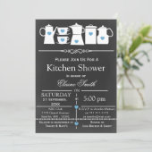 Kalkbrett Lager der Küche Brautparty Einladen Einladung (Stehend Vorderseite)