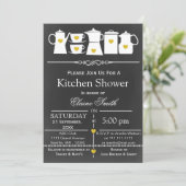 Kalkbrett Lager der Küche Brautparty Einladen Einladung (Stehend Vorderseite)