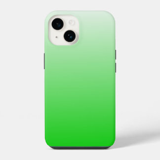 Kalkgrün bis weißer Farbverlauf #00cc00 iPhone 14 Hülle