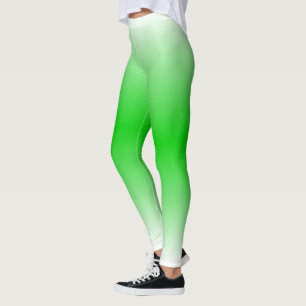 Kalkgrün bis weißer Farbverlauf #00cc00 Leggings