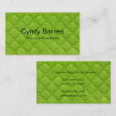 Kalkgrün gepolsterter Diamant-Look Visitenkarte (Vorne/Hinten)
