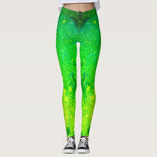 Kalkgrün Leggings (Vorderseite)