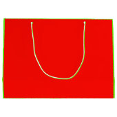 Kalkgrün-überfüllte Bow-Geschenktasche Große Geschenktüte (Rückseite)