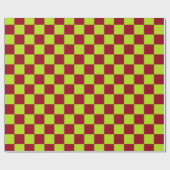 Kalkgrün und Burgund Geschenkpapier (Flach)