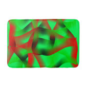 Kalkgrün und klare rote Bewegung, mit Schatten? Badematte (Vorderseite)