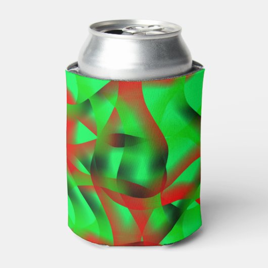 Kalkgrün und klare rote Curling, mit Schatten? Dosenkühler (Kanne Vorderseite)