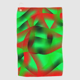 Kalkgrün und klare rote Curling, mit Schatten? Golfhandtuch