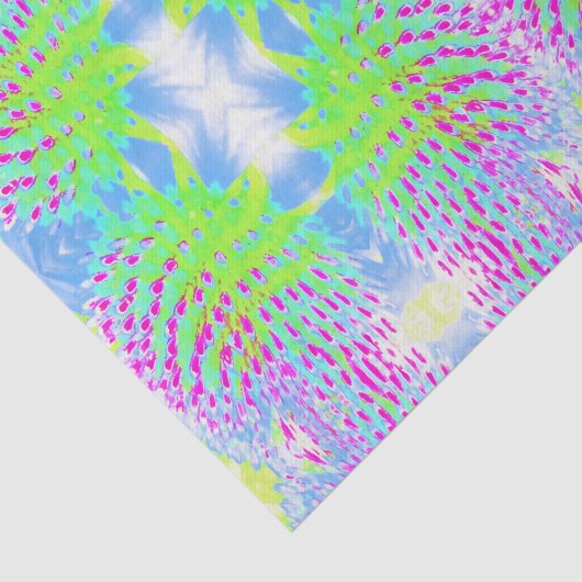 Kalkgrün und Lila Abstrakte Kone-Blume Seidenpapier (Ausschnitt)