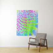 Kalkgrün und Lila Abstrakte Kone-Blume Wandteppich (Beispiel)