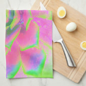 Kalkgrün und rosa Sukkulent Sedum Rosette Geschirrtuch (Viertel Falte)