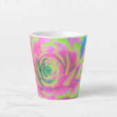 Kalkgrün und rosa Sukkulent Sedum Rosette Milchtasse (Vorderseite)