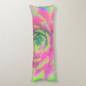 Kalkgrün und rosa Sukkulent Sedum Rosette Seitenschläferkissen (Rückseite (Vertikal))