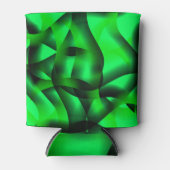 Kalkgrün und schwarz Curling, mit etwas Schatten? Dosenkühler (Vorderseite)