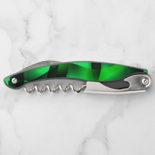 Kalkgrün und schwarz Curling, mit etwas Schatten? Kellnermesser (Rückseite)