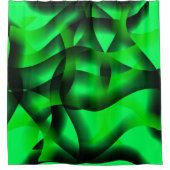 Kalkgrün und schwarz Curling, mit Schatten? Duschvorhang (Vorderseite)