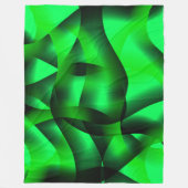 Kalkgrün und schwarz Curling, mit Schatten? Fleecedecke (Vorderseite)