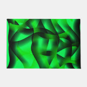 Kalkgrün und schwarz Curling, mit Schatten? Fußmatte (Vorderseite)