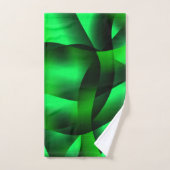 Kalkgrün und schwarz, mit Schatten? Badhandtuch Set (Handtuch)