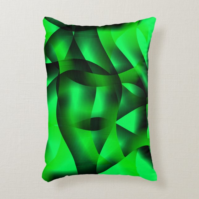 Kalkgrün und schwarz, mit Schatten? Dekokissen (Vorderseite(Vertikal))