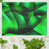 Kalkgrün und schwarz, mit Schatten? Geschirrtuch (Gefaltet)