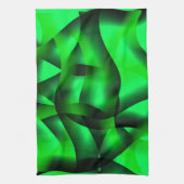 Kalkgrün und schwarz, mit Schatten? Geschirrtuch (Vertikal)