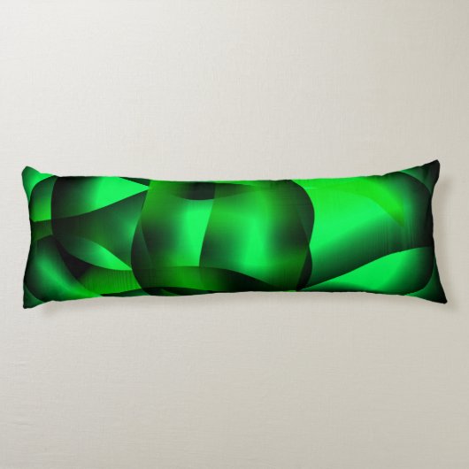 Kalkgrün und schwarz, mit Schatten? Seitenschläferkissen (Rückseite)