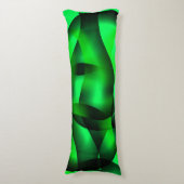 Kalkgrün und schwarz, mit Schatten? Seitenschläferkissen (Vorderseite Vertikal)