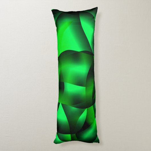 Kalkgrün und schwarz, mit Schatten? Seitenschläferkissen (Rückseite (Vertikal))