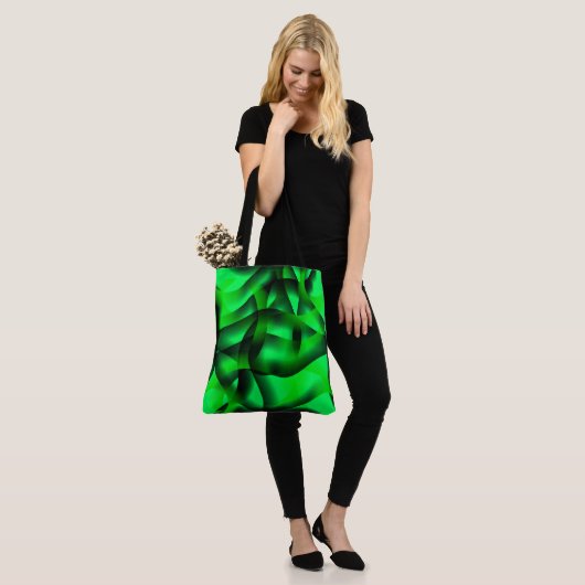 Kalkgrün und schwarz, mit Schatten? Tasche (Am Model)