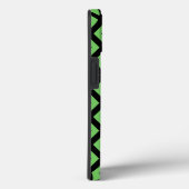 Kalkgrün und schwarz - Muster Case-Mate iPh iPhone Hülle (Rückseite / Rechts)