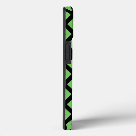 Kalkgrün und schwarz - Muster Case-Mate iPh iPhone Hülle (Rückseite / Rechts)