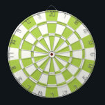 Kalkgrün und weiß dartscheibe<br><div class="desc">Green und White Dart Board</div>