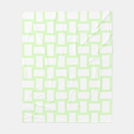 Kalkgrün und Weiß-Weaven-Design Fleecedecke