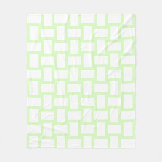 Kalkgrün und Weiß-Weaven-Design Fleecedecke (Vorderseite)