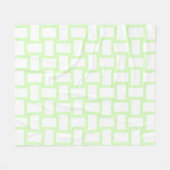 Kalkgrün und Weiß-Weaven-Design Fleecedecke (Vorderseite (Horizontal))
