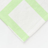 Kalkgrün und Weiß-Weaven-Design Fleecedecke (Ecke)