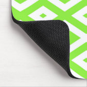 Kalkgrün-weiße Diamantmuster Mousepad (Ecke)