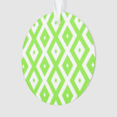 Kalkgrün-weiße Diamantmuster Ornament (Vorderseite)