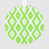 Kalkgrün-weiße Diamantmuster Ornament (Vorderseite)