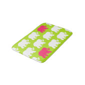 Kalkgrüne Elefanten Badematte (Schrägansicht)