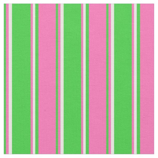 Kalkgrüne, heiß rosa und feine cremefarbene Streif Stoff (Nahaufnahme)