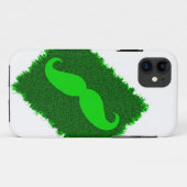 Kalkgrüne Mustache auf Leopardenhaut Case-Mate iPhone Hülle (Rückseite (Horizontal))