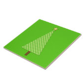 Kalkgrüne Polka Punkt moderner Weihnachtsbaum Fliese (Seite)