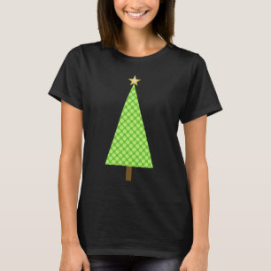 Kalkgrüne Polka Punkt moderner Weihnachtsbaum T-Shirt