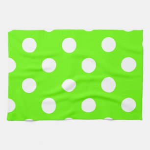 Kalkgrüne Polka punktet Nageldesign für die Feder Handtuch