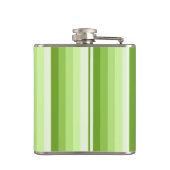 Kalkgrüne Schattenstreifen Flachmann (Rückseite)