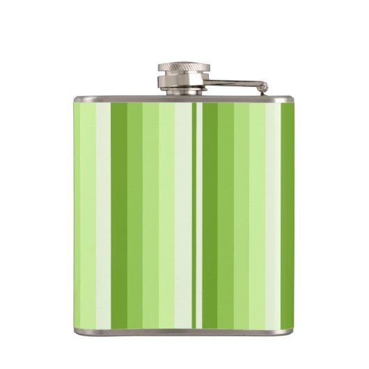 Kalkgrüne Schattenstreifen Flachmann (Rückseite)