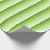 Kalkgrüne Schattenstreifen Geschenkpapier (Ecke)