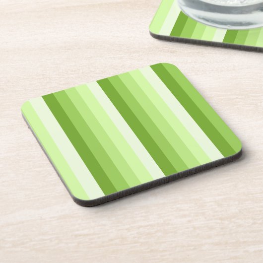 Kalkgrüne Schattenstreifen Getränkeuntersetzer (Linke Seite)